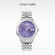 [Crown Kallie] Queen West Co-Branded Saturn Element Series Vine Purple Ladies Watch ck8147