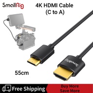 SmallRig Ultra Thin HDMI Cable (C to A) Mini HDMI to HDMI Cable 55cm/1.8Ft, Super Flexible Slim High