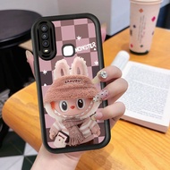 Cartoon Scarf Labubu Phone Case For VIVO Y17 Y11 Y15 Y12 Y12i Y3S 1901 1902 1904 Y17S Y16 Y15S Y15A 