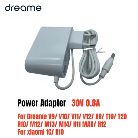 Original 30V 0.8A Power Adapter for Dreame V9/ V10/ V11/ V12/ T10/ T20/ R10/ M12/ M13/ H12 Compatibl