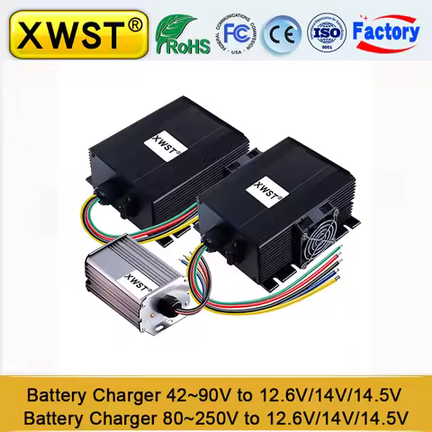 DC DC Isolated Battery Charger 42-90V 48V 60V 90V to 12.6V 14V 14.5V 15-25A Constant Current 12V Cha