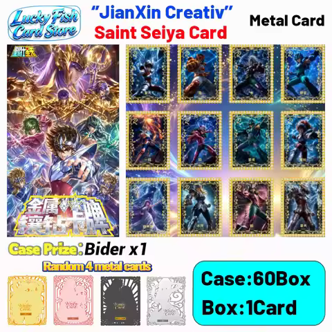 Wholesale 2026 New JianXin Creative Studio Saint Seiya Metal Collection Card Anime Collectibles Char