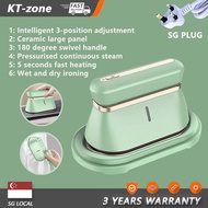 KT-zone Foldable Handheld steam iron Portable Steam Wet and dry Ironing machine Mini Iron Steam Iron Ceramic panel Fast Ironing