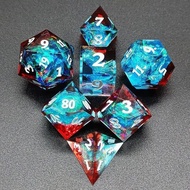 Set 7pcs Polyhedral Dices DND MTG Board Game dice  Resin Dice DND Board Game Dungeon and Dragon COC 