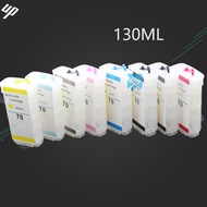 UP brand 130ml 8PCS empty refillable ink cartridge compatible for HP 70 for HP Z2100 Z5200 DesignJet