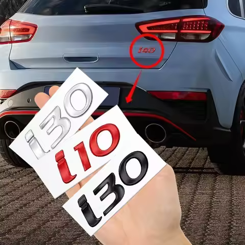1pcs Logo Badge 3D Metal Emblem Decal I10 I20 I30 I40 letter Sticker auto Accessories