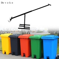 Devoko Manual Trash Compactor Touchless Trash Bin Compactor Long Handle Iron Waste Bin
