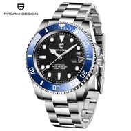 นาฬิกาข้อมือชาย PAGANI DESIGN แบบอัตโนมัติ กระจก Sapphire ป้องกันรอยขีดข่วน สายหนังสังเคราะห์ เวอร์ช