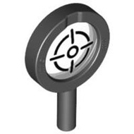 【磚樂】LEGO樂高 10830c01pb01 6178140 Magnifying Glass 黑色 放大鏡 十字準心