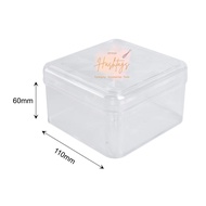 FF2708 Ready Stock Transparent Square Plastic Container Cake Box | Tiramisu box | Mousse Cake | Cook