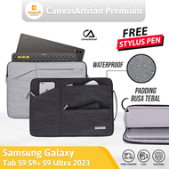 Samsung Galaxy Tab S9 11 inch S9+ Plus 12.4 inch S9 Ultra 14.6 inch 2023 Tas Tablet Sleeve Case Cover Canvas Handbag Jinjing Handle Waterproof