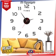 AKS HomeNest Home Decor Wall Clock 3D Modern Simple Design | Jam Stiker Dinding 3D Moden