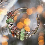 Beadberry | Cream Soda Glass Bead ชาร์มแก้ว แกนเงินชุบทองขาว (ราคาต่อชิ้น) แถมถุงผ้าลูกฟูก ผ้าเช็ดเง