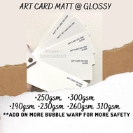 A4 10's Art Card Matt Art Card Glossy Ivory Card (loose pack)