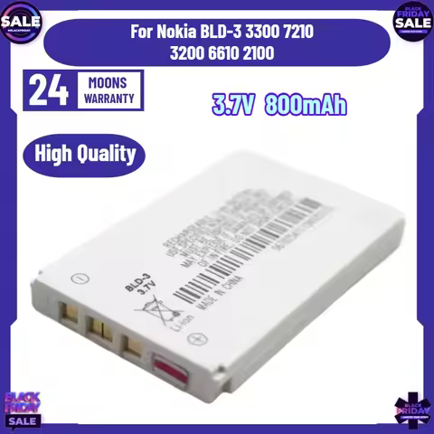 3.7V 800mAh Battery for Nokia BLD-3 3300 7210 3200 6610 2100 Mobile Phone Battery Panel