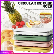 Silicone Ice Grid Ball Ice Cube Mold With Cover Ice Storage Box Easy To Demould Bar Home Party Kitchen Tools (fortunely_sg)