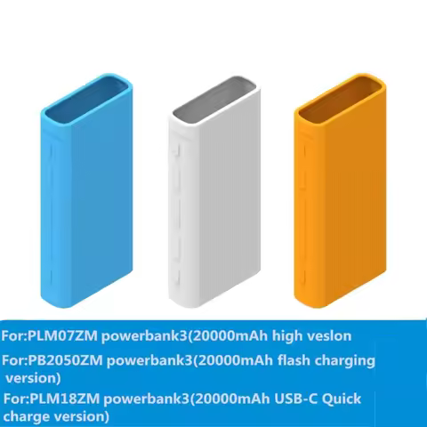 Power Bank Case For Xiao mi Silicone Cover 20000mAh External Battery Pack for Xiao mi PLM07ZM/PB2050