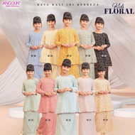 ANGGUN COTTON New Baju Kurung Kids Floral Batch 1 Material Chiffon