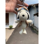Crochet snoopy Keychain | Crochet Keychain