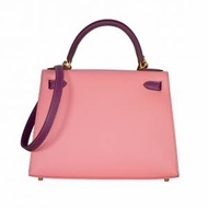 Hermès Bicolor Epsom Kelly 28 Rose C...