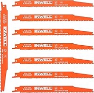 Inwell Reciprocating Saw Blade 6/12 TPI 9 inch 8 Pack