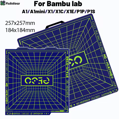 Juupine GECOPlate For Bambu Lab A1 Mini BuildPlate PLA Bed For Bambulab ColdPlate X1C A1 P1S 0 Heati