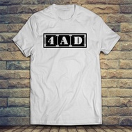 4AD Record Label Tshirt Unisex Material 100% White Cotton Combed 30s | Size SML XL XXL 3XL 4XL