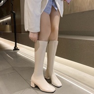 Boot đùi cao cổ gót 5cm da lì mềm siêu đẹpBốt nữ qua đầu gối 2 màu kem đen G145