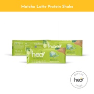 Heal Matcha Latte Protein Shake Powder Bundle of 3 Sachets - Dairy Whey Protein - HALAL - Meal Replacement, Diet