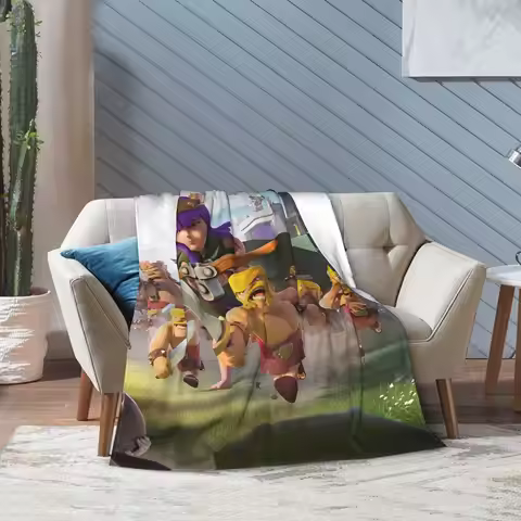 Royales Funny Games Throw Blanket for Couch Clashed Fuzzy Soft Plush Blanket 50x60 Inches Multi-size