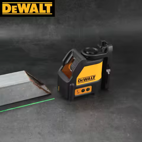 DEWALT 2-Line Green Laser Level Self-Leveling 50M Range IP54 Waterproof Magnetic Bracket for Home Wa