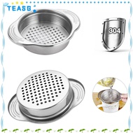 TEASG Tuna Can Strainer Stainless Steel Beans Vegetables Tuna Press Lid