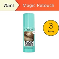 [Bundle of 3] Loreal Magic Retouch Instant Colour Spray / Concealer (For Grey Hair Coverage) Dark Bl