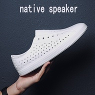 Taobao Collection Native SPEAKER รองเท้ามีรูสำหรับผู้ชายรองเท้าแตะพลาสติกกันลื่นรองเท้าแฟชั่นผชกันน้ำ