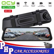 QCY P50 pro 4K+2K Sony Lens IMX335 Dashcam WiFi Touch Screen Rearview Mirror Car Camera