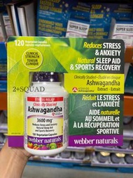 ［加拿大代購］ Webber Naturals 維柏健印度人參/南非醉茄素食膠囊 120 粒