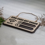 Wooden Wifi Wall Board TW02 – Wifi Password Signboard for Cafe - Restaurant - Spa - Homestay