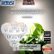 SANSI 24W LED Grow Light Bulb Full Spectrum 24W Daylight For Indoor Garden Houseplants