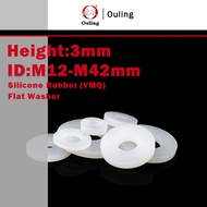 Ouling H3mm Plain Gasket ID M4-M42 VMQ Shock Absorption Environmental Protection Insulation Non-toxi
