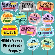 CHRISTIAN BIBLE VERSE PHOTOBOOTH PROPS CHRISTIAN BIBLE VERSE PHOTO STICK CHURCH DECORATION CHURCH