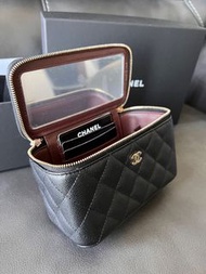 現貨實拍📸全新4月購入chanel 22C 荔枝牛皮長盒子 Vanity Case(Calfskin)