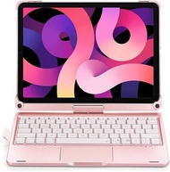 河田生活 - iPad Air 4 10.9, iPad Pro 11 2020/2018轉動藍牙鍵盤 粉紅