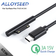 【Value Bundle】  65w 15v 3a Usb Type-C Power Supply Charger Adapter Cable For Microsoft Surface Pro X
