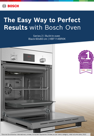 Bosch HBF114BR0K Built In Stainless Steel Convection Oven 60cm width, 66L , electronic display, knob control , easy clean interior,3 layer glass door,13amp connection, 2 years local warranty