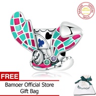 BAMOER 100% 925เงินสเตอร์ลิงสีสัน Magic หมวกกระต่ายลูกปัดสำหรับสุภาพสตรี DIY สร้อยข้อมือสร้อยคอเครื่