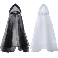 Cloak cos Hooded Gauze Vampire Cloak Death Witch Long Cloak Cool Hooded Cloak
