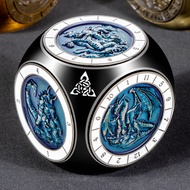 7 in 1 Spinner Dice for Dungeon and Dragon 3D Relief Polyhedral DND Metal Dice Set with Box RPG Role