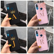 Vivo Y11 2019 Case vivo1906 Aesthetic Luxury Letters Flowers Black Pink Candy Silicone Shockproof Bu