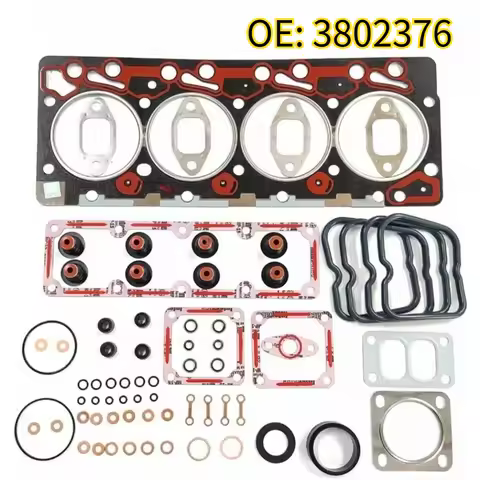 High quality New For 4089649 3802376 Complete gasket set, upper and lower, suitable for Cummins 89-9