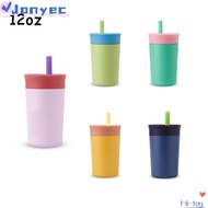 JONY1EC Toddler Cup with Straw, 12 Oz Insulation Kids Water Bottle, Easy To Clean Stainless Steel Sp